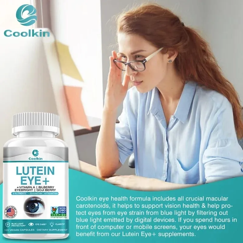 Luteïnesupplement - Vitamine A + Bosbes Ogentroost + GO JI Wolfberry om vermoeidheid en droogheid van de ogen te verlichten Capsules
