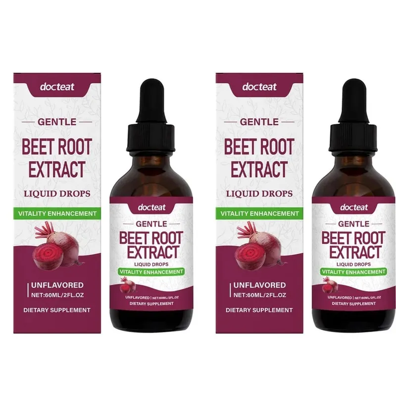 Docteat Beet Root Extract Liquid Drops Unflavored Supports Cardiovascular Health Supports Physical Activity Performance 60 ML