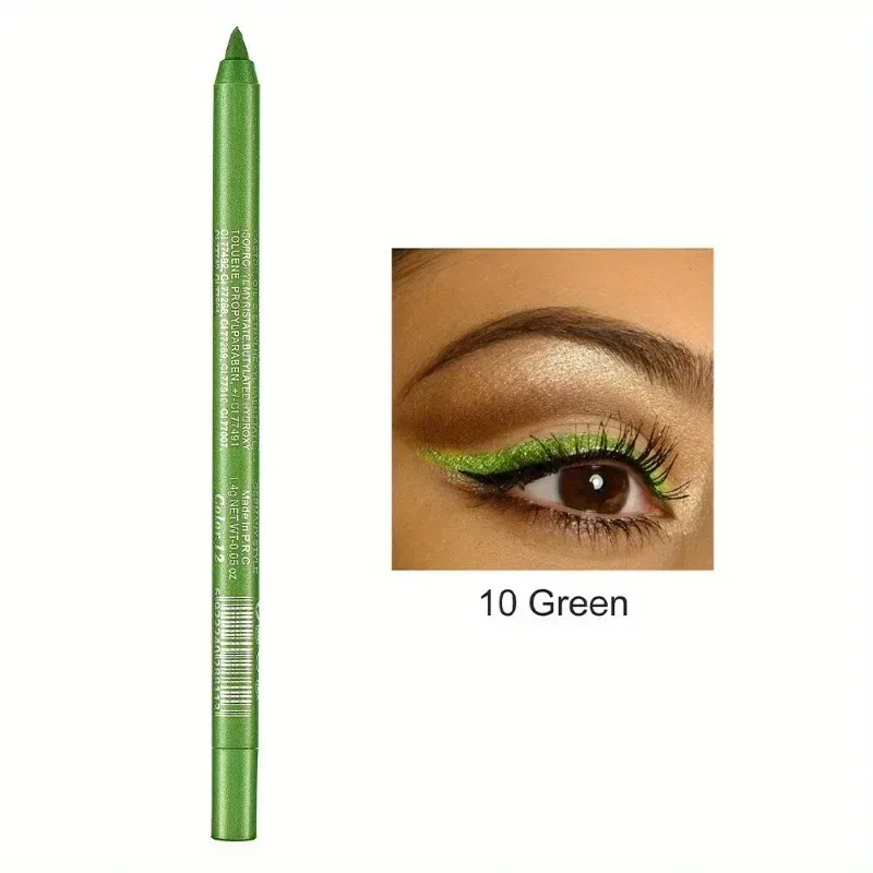 Matita per eyeliner perlescente a 17 colori, colorata, impermeabile, a lunga durata, opaca, liscia, facile da indossare, ombretto, penna per eyeliner, trucco per gli occhi — image 16