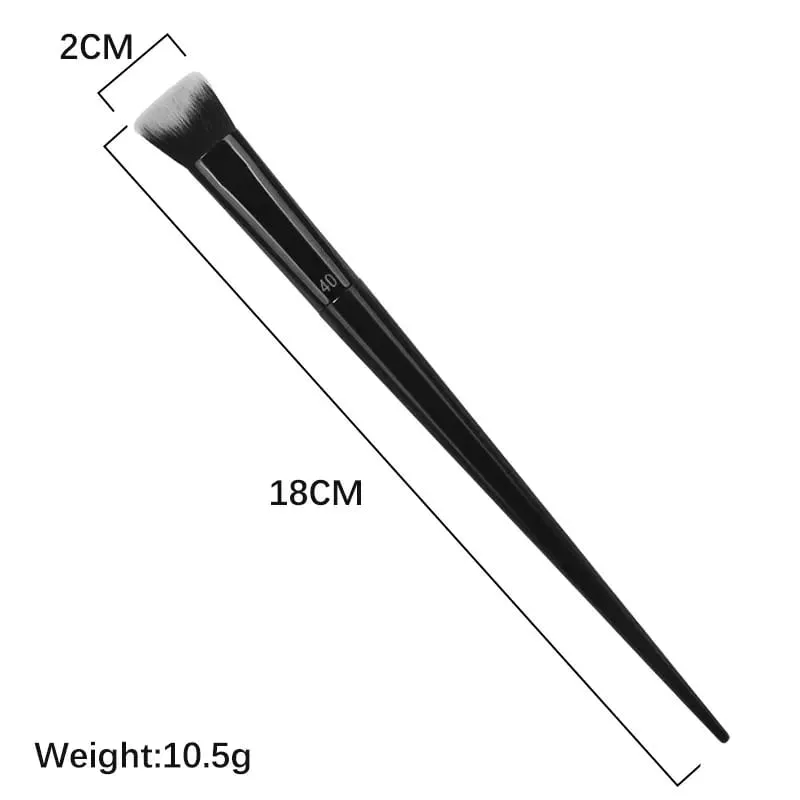 Women Soft Fiber Hair Concealer Makeup Brush Black Handle Powder Blusher Eye Shadow Foundation Make Up Brushes Beauty Tool — image 2