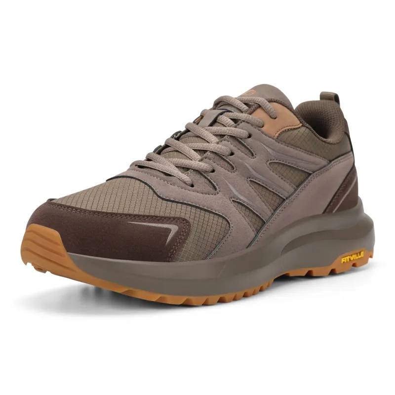 Fittington Men's Wide Hiking Shoes For Men Outdoor Walking Trekking Trails Shoes Non-slip Sports Sneakers With Arch Support — image 1