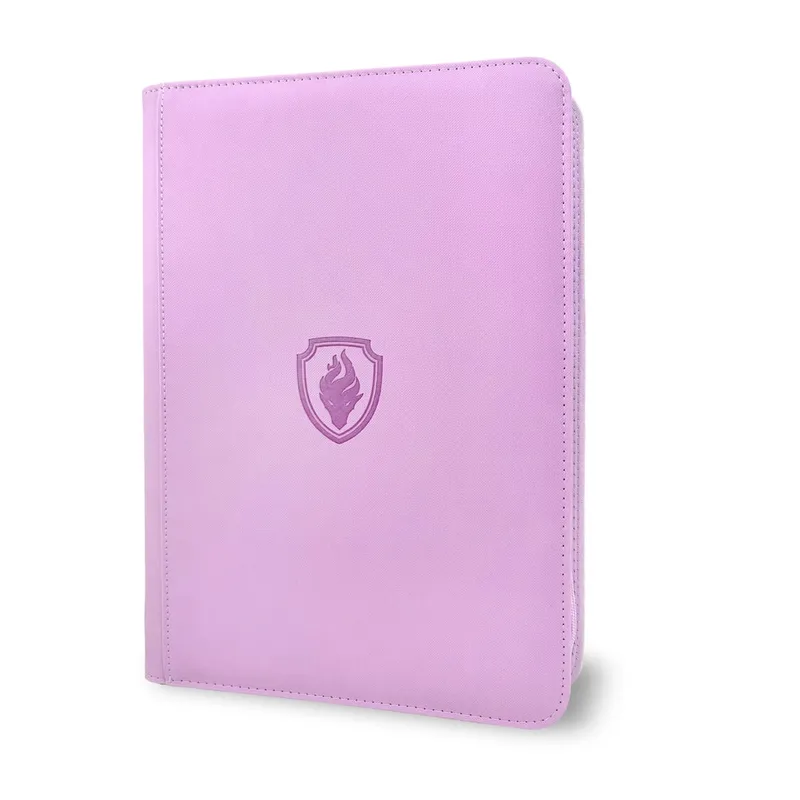 Pasta de cartão com zíper de 9 bolsos 360 porta-cartões de negociação livro premium capa pu pasta com zíper para cartões cartão de carregamento lateral durável — image 13