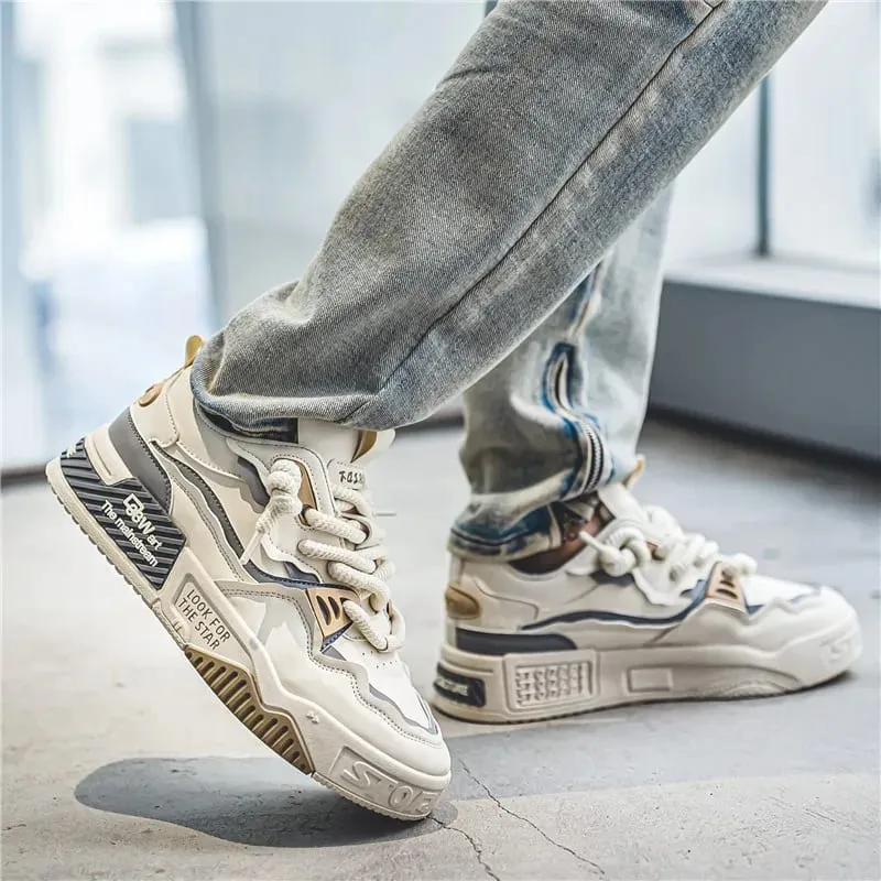 Men's Winter Thick Bottom Casual Flat Anti-Slip Teenage Sports Trendy Shoes Comfortable Breathable Rubber Sole Casual Sneakers — image 3
