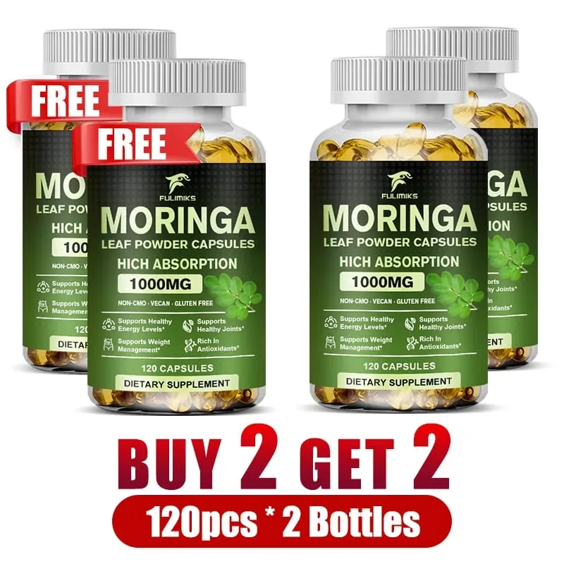 Buy 2 Get 2 Free! Pure Moringa Leaf Powder Supplement Energy Metabolism and Immune Support Weight Management Non-GMO — image 12