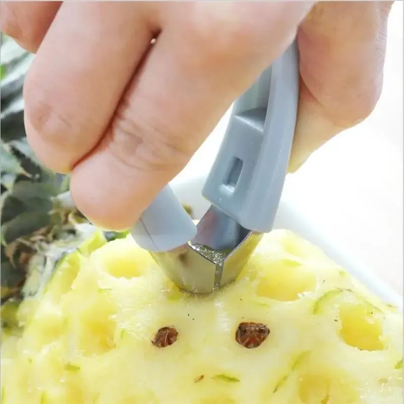 Rustfrit stål Tomatstilk Jordbærbladfjerner Ananasfrøskærer Frugtskalning Pincet Køkkenmaskine Udskærer Gadget