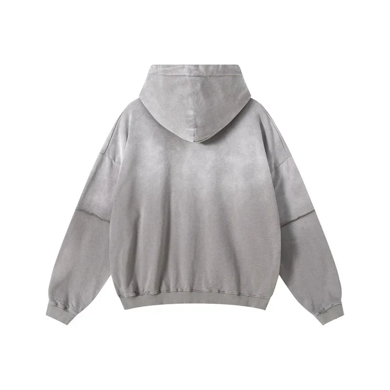 New Autumn Winter Men 400gsm Hoodies Streetwears High Street Heavy Weight Washed Cotton Sweatshirts Brand Tracksuit — image 14