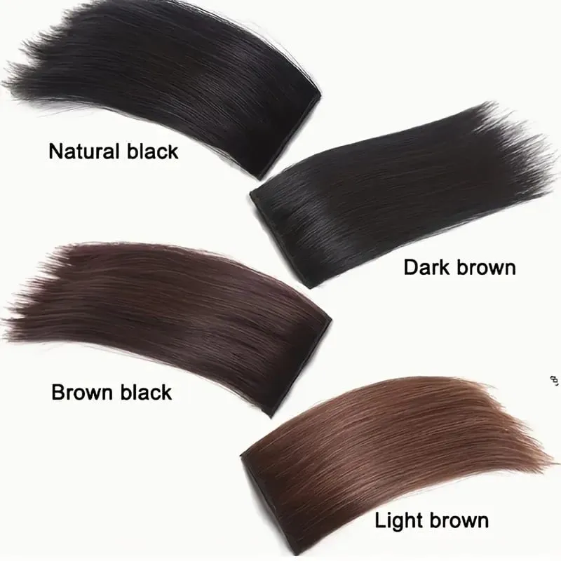 Synthetic 10cm Clip In Hair Extensions Short Straight Topper Invisible Seamless Side Cover Hairpiece Natural Volume Easy Wear — image 7