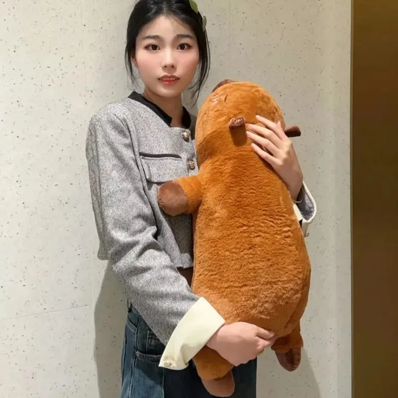 Kawaii كابيبارا وسائد فخمة طويلة الجسم دمية محشوة ناعمة على شكل حيوان دمية لطيف محبوب وسادة ل أريكة سرير النوم قيلولة ديكور المنزل — image 5