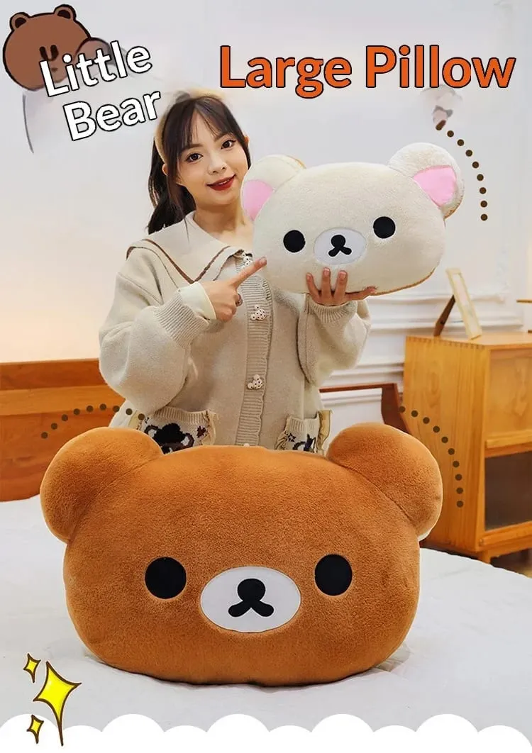 Best-Selling 40cm Kawaii Rilakkuma Plush Warm Hand Pillow Cartoon Bear Peluche Stuffed Toy Room Decorations Popular Gift — image 7