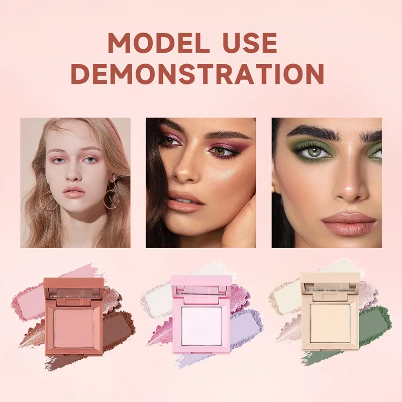1 piece three in one eye shadow palette portable makeup matte and shiny finish multi-functional neutral tone easy to mix