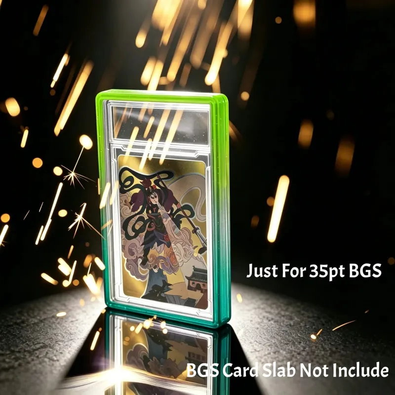 Glitter TPU Slab Bumper Guard Case Holder Protective Skin Display Sleeves with Clear Back for BGS 35PT Graded Trading Card