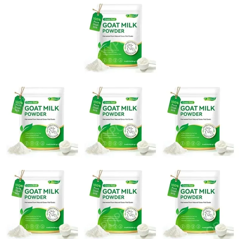 Itawel Goat Milk Nutrition Powder Supplement Grass-Fed Calcium & Protein Support Gluten-Free Easy to Mix 220g 32 Servings