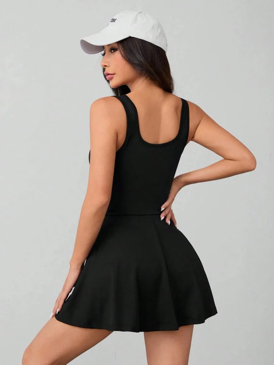 Ladies Elegant Sexy Spring Summer Square Collar Pocket Safety Pants Dress Fashionable Women's Clothing — image 3