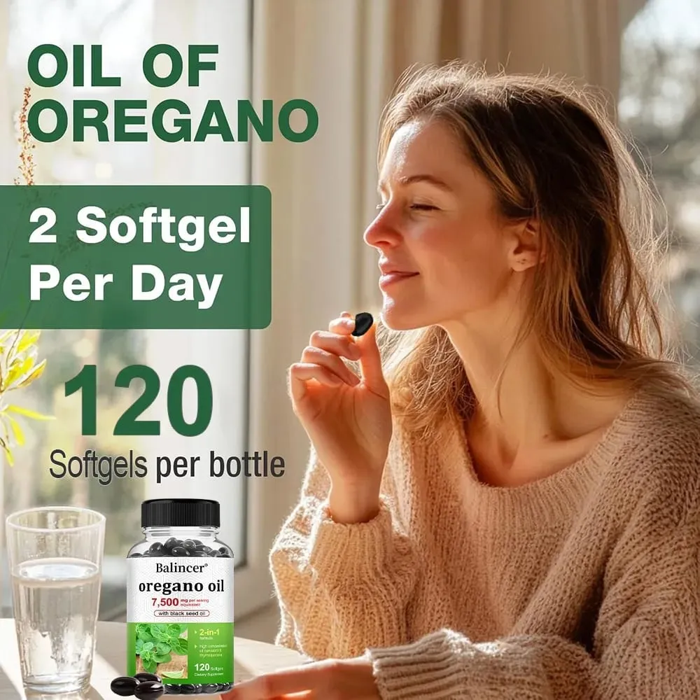 Oregano Oil 7 500 Mg with Black Seed Oil – High Carvacrol Support Digestive Bone Nerve Muscle and Immune Health — image 7