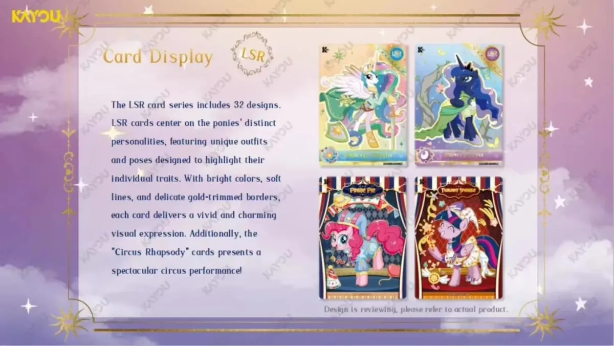 KAYOU – carte My Little Pony authentique, Version anglaise, édition lune d'amitié, série Crystal Forest, carte de Collection Anime, cadeaux