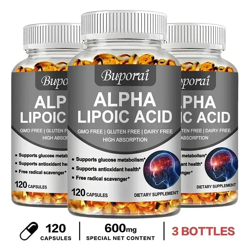 Alpha Lipoic Acid 600mg - Powerful Antioxidants Skin Care Protecting Liver Brain and Nerve Health Energy Metabolism — image 11