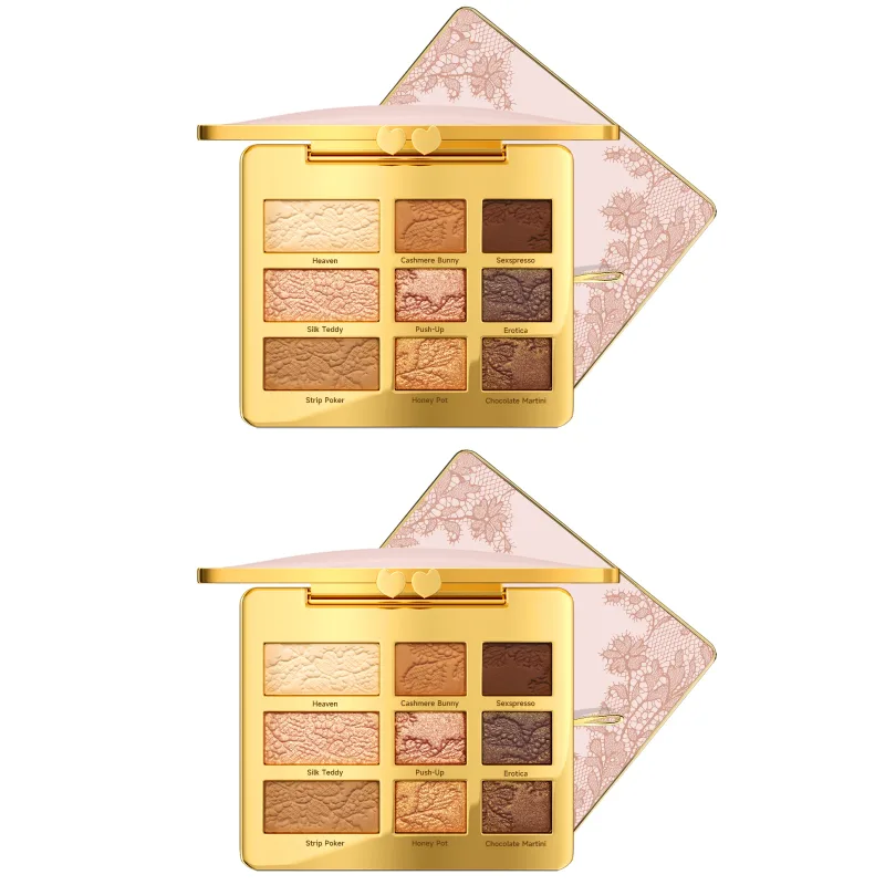 9 Colors Eyeshadow Palette Portable Multifunctional Glitter Eye Shadow Shimmer Pallet Highlighter Powder Brush Beauty Kit 12g