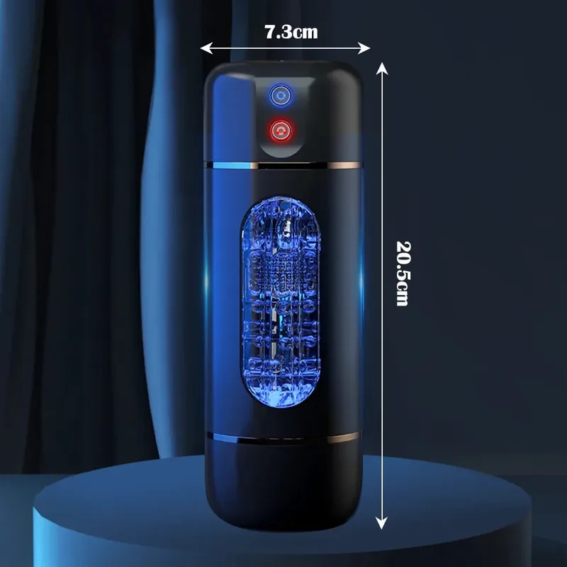 Giocattolo sessuale per uomo Coppa per masturbazione maschile Masturbatore per uomo Figa tascabile Voce automatica intelligente Allenamento del pene Vibratore Pompino Macchine del sesso Glande Trainer