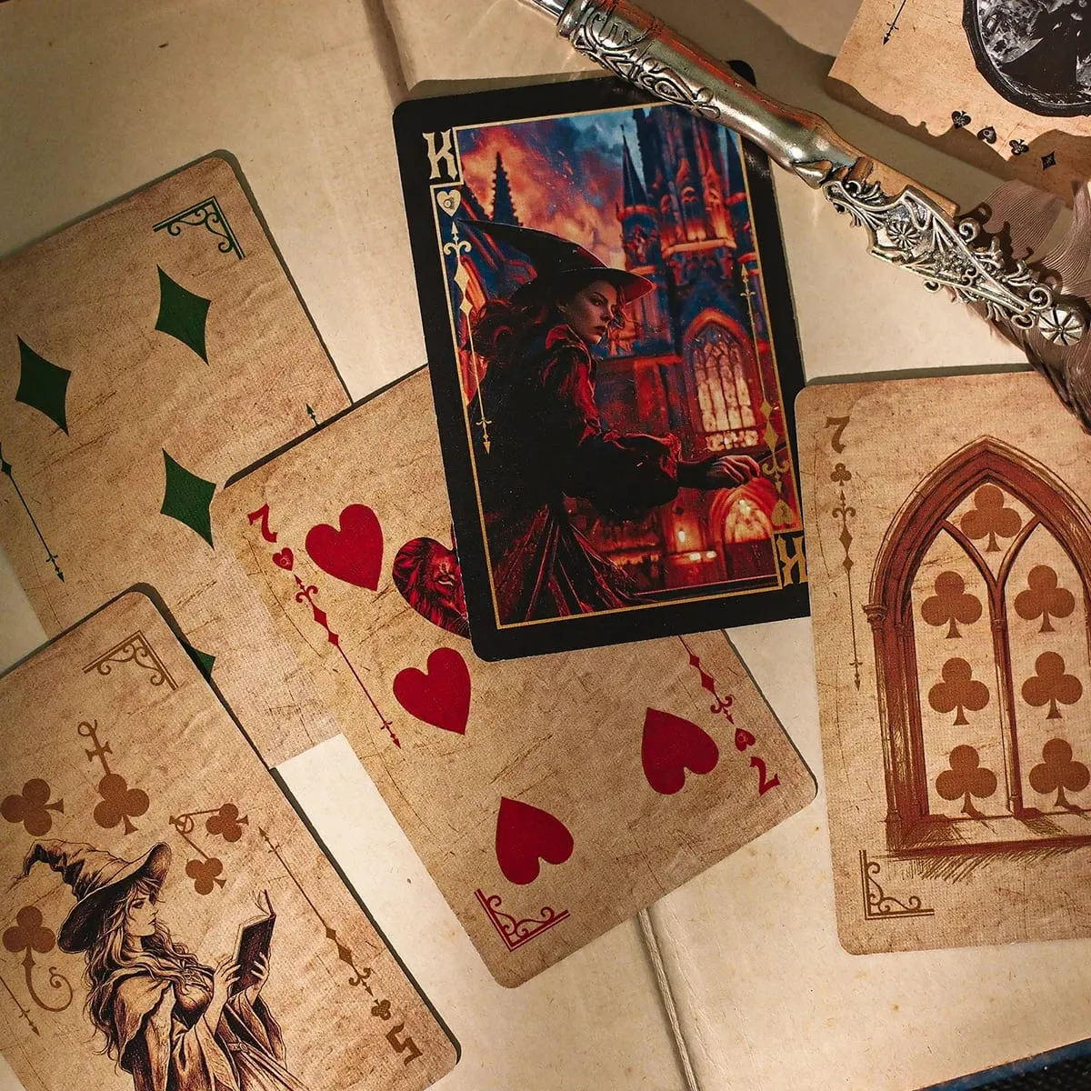 Mystery Whisper Playing Cards–Vintage Design Poker Card Set Party Game for Adults Team Building Family Game Night Unique Gift — image 4