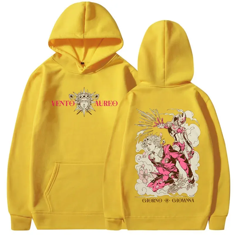 Anime Jojo Bizarre Adventure Hoodies Giorno Giovanna Manga Graphic Sweatshirts Men Women Clothing Long Sleeves Fleece Pullovers — image 11