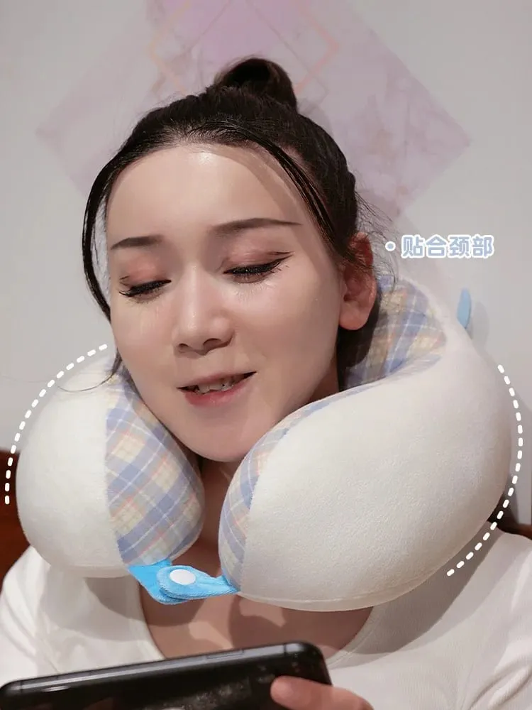 Hump Pillow Adult Children Travel Pillow Soft Short Plush Cartoon Portable Outdoor Nap Flight Neck Pillow Nursing Cushion — image 10