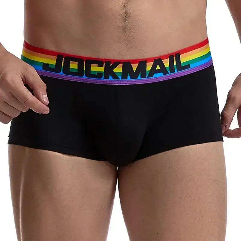 Regnbågsbälte Man Kalsonger Boxershorts Bomull Herr Boxers Herr Andas Underkläder Herr Trosor Mjuka Boxershorts Balck White — image 5