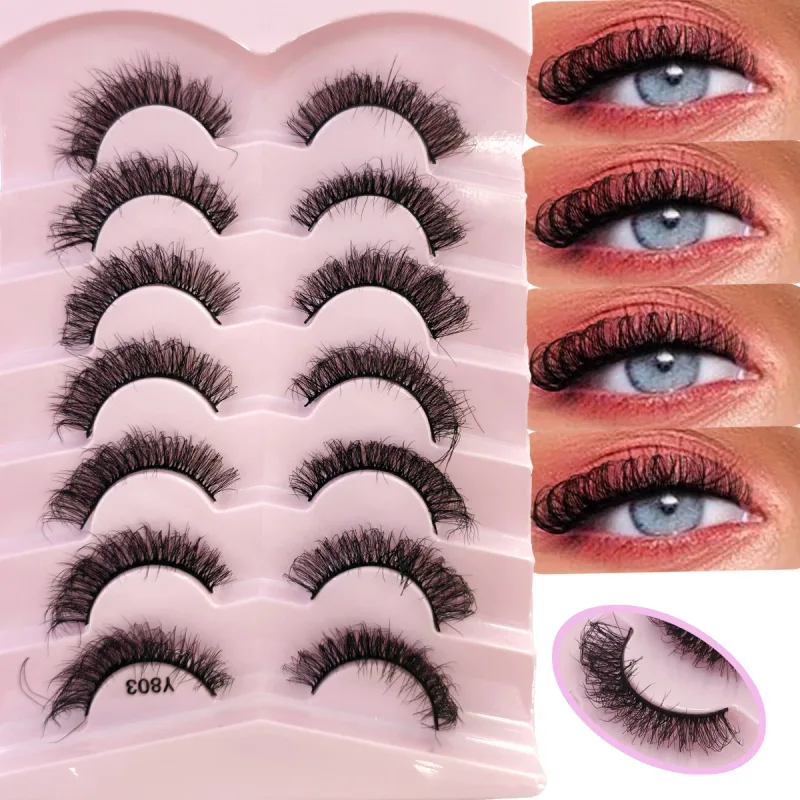 Fluffy Lashes Mink False EyelashesThick Cat Eye Makeup Long Natural Volume 3d Eyelashes Extension Wholesale Mink Eyelashes