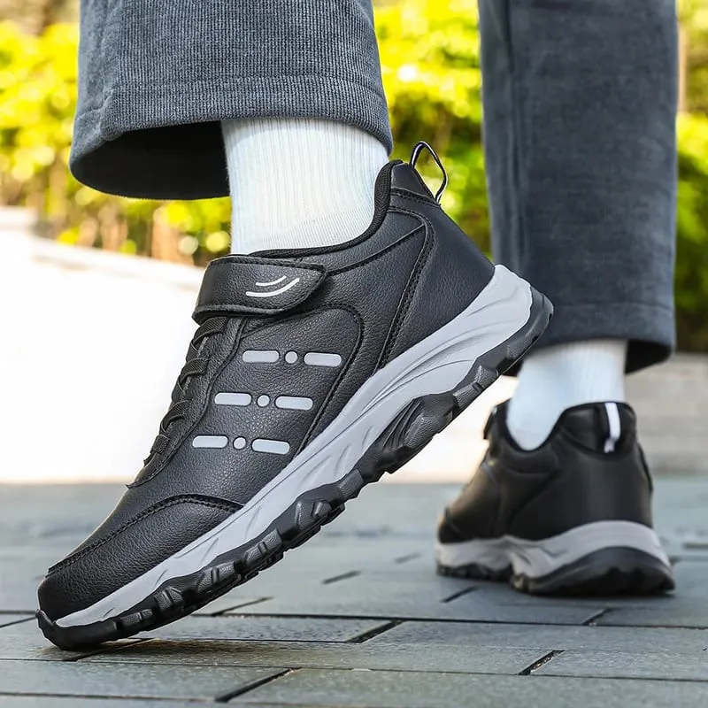 Men's Sneakers Waterproof Comfortable Durable Walking Shoes Classic Solid Color Outdoor Camping Casual Shoes Chunky Sneakers — image 5