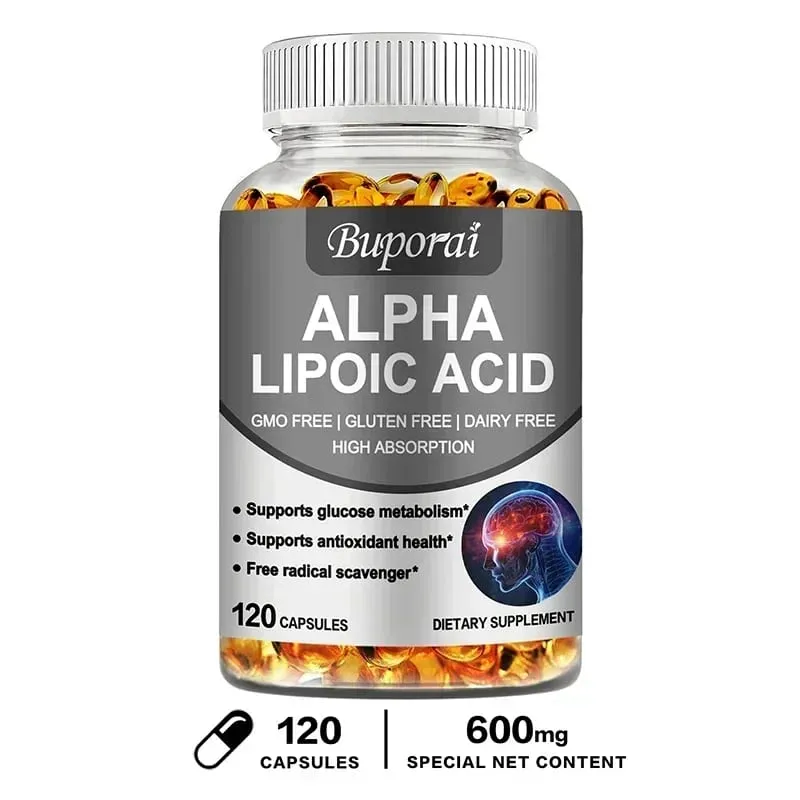 Alpha Lipoic Acid 600mg - Powerful Antioxidants Skin Care Protecting Liver Brain and Nerve Health Energy Metabolism — image 9