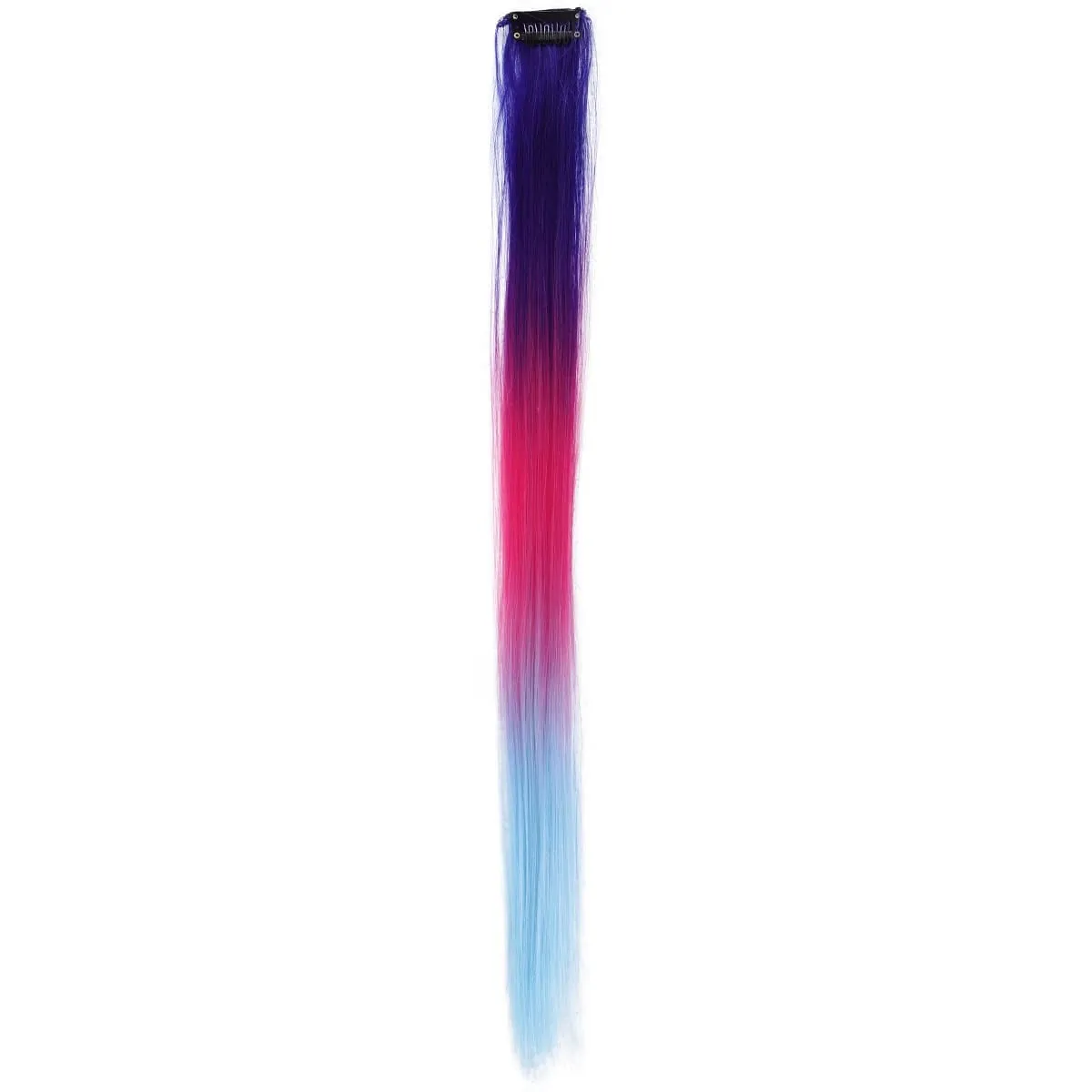 1Pcs Gradient Color Clip in Hair Extensions Party Highlights Wig Synthetic Straight Hairpiece for Girls Kids Christmas Party Use — image 10