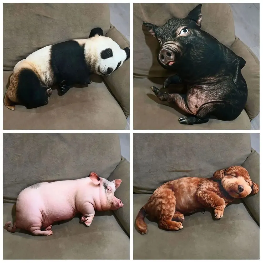 Material Animal Body Pillow 40cm Size Soft Texture Animal Cushion Cute Design PP Cotton Filled Poultry Throw Pillows — image 2