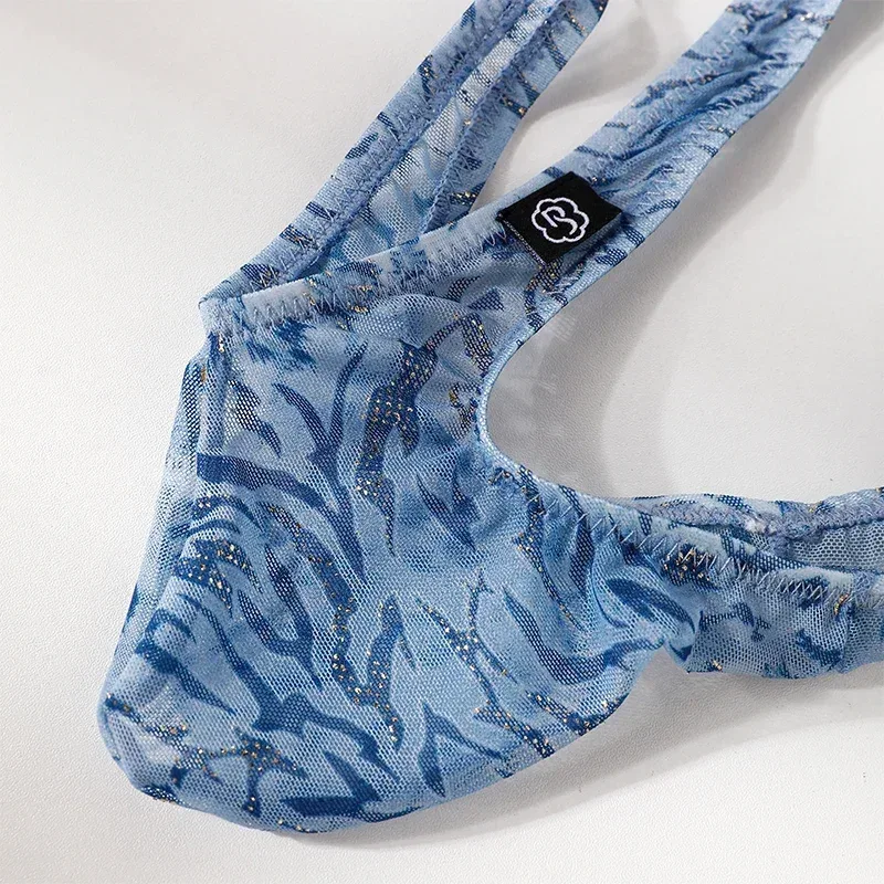 Men Leopard Printed Mesh Underwear Ice Silk Thin Breathable Low Waist Quick Dry Cool Summer Mens Briefs Panties — image 27