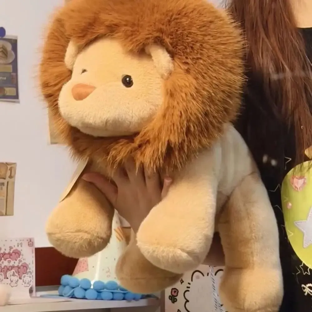 Creative Gift Soft Lion Stuffed Animal Plush Pillow Emotional Support Cute Plush Toy 15.8inch Stuffed Toys