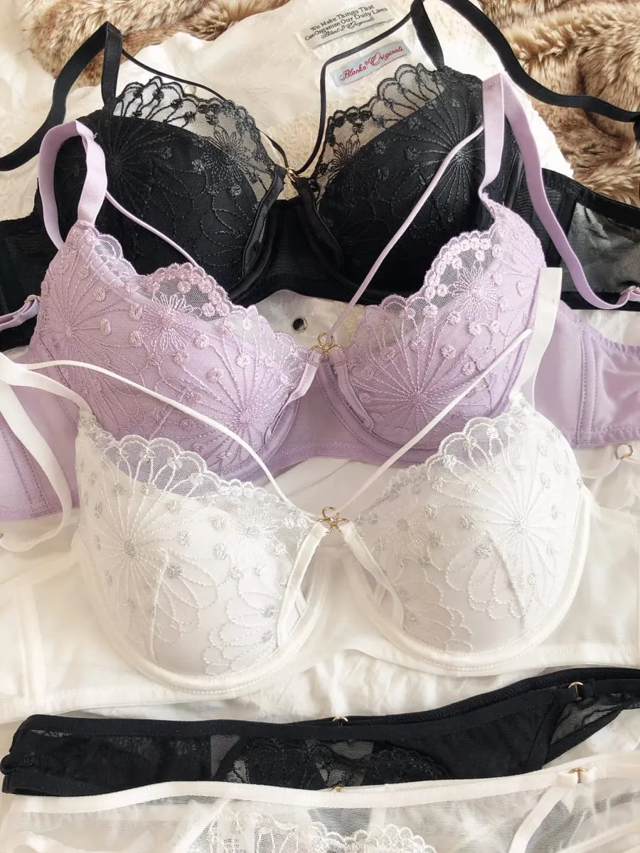 Sexy Hollow Cross Sling Bra French Lace Flowers Embroidery Women Underwear Set Comfort Thin Cup Push Up Bras Romantic Lingerie — image 6