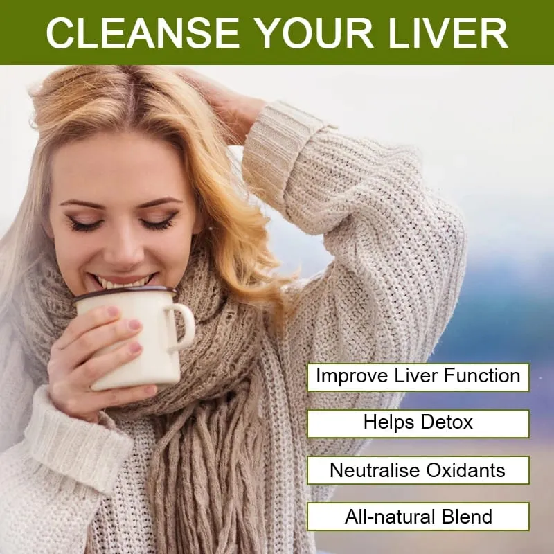 Detoks Hati Sokongan Herba Semulajadi dan Organik Membersihkan Teh Detoks Haba untuk Membaiki Sistem Metabolisme Lemak Badan