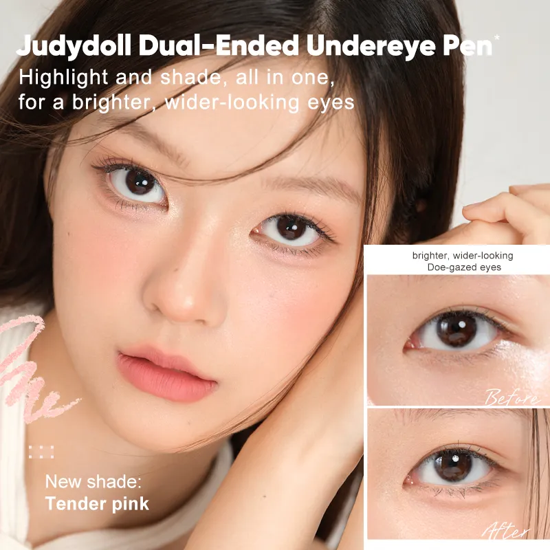 Judydoll Dual-Ended Aegyo Sal Pen Evidenziatore Contorno 2-in-1 Facile da applicare Sbiancante naturale per occhi a lunga durata a prova di sbavature — image 4
