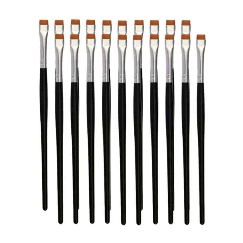 Wholesale 5/10/20PCS Flat Eyebrow Brush Ultrathin Eyebrows Makeup Brushes Eyeliner Brush Thin Eye Liner Brow Contour Brush Tools — image 9