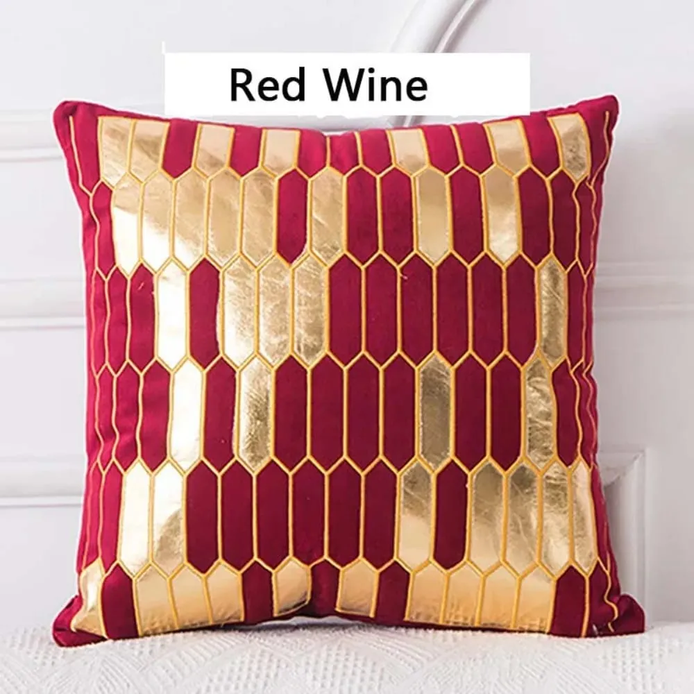 45x45cm Luxury Velvet Cushion Cover Bronzing Soft Decorative Pillow Set for Bedroom Sofa Home Decoration — image 5