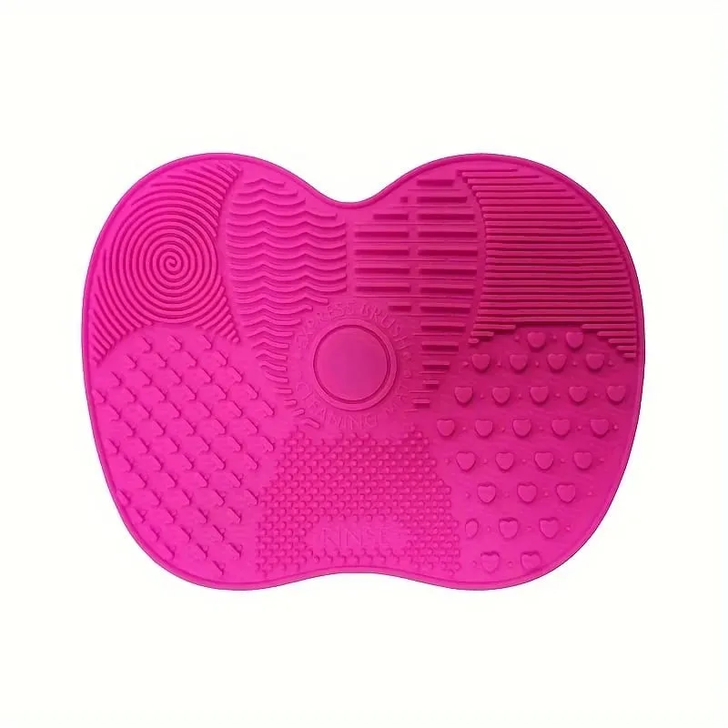 Silicone Apple-Shaped Makeup Brush Cleaning Mat With Suction Cup Deeply Cleans Makeup Brushes Making Brushes Fluffy And Soft — image 11