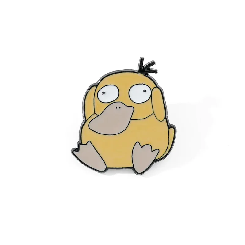 Anime esmalte pino engraçado dos desenhos animados figura pikachu squirtle psyduck metal emblema broche jaqueta jeans lapela pino brinquedo acessórios