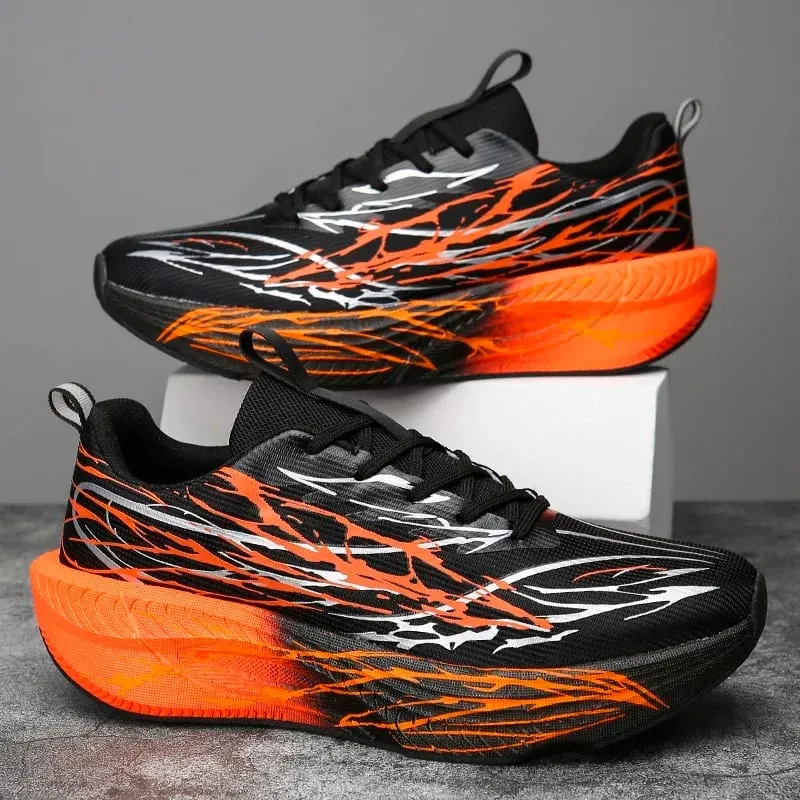 2026 Professional Marathon Running Shoes Night Glow Couple Sneakers Sports Shoes Breathable Mesh Upper Flat Heel — image 1