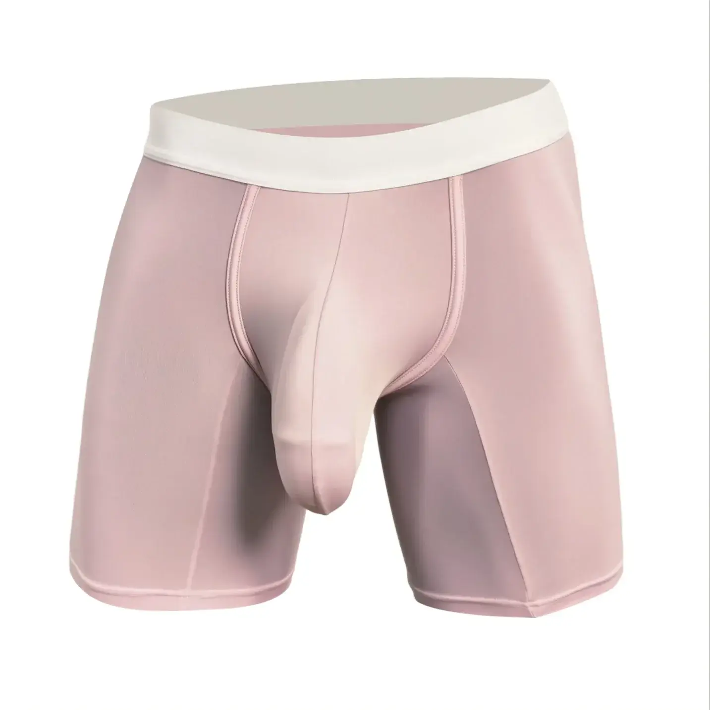 Men Ice Silk Boxer Briefs Deep U Convex Pouch Breathable Cool Quick Dry Sports Running Underwear Anti Chafe Seamless Underpants — image 19