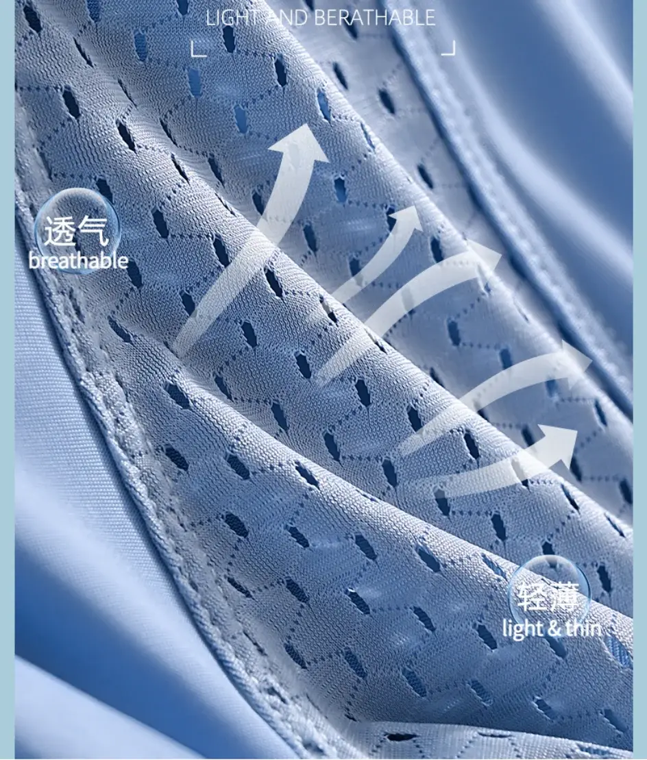 Men's Ice Silk Mesh Underwear Antibacterial Breathable Boxer Oversized Briefs Shorts Men's Panties Boxershorts Men — image 3