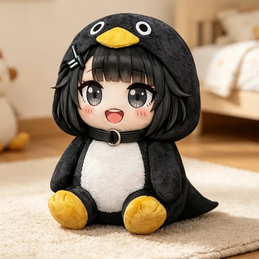 Gugugaga Little Penguin Plush Toy Cute Plush Stuffed Animal Doll Durable Stitching For Long Use For Car Sofa Office Decor