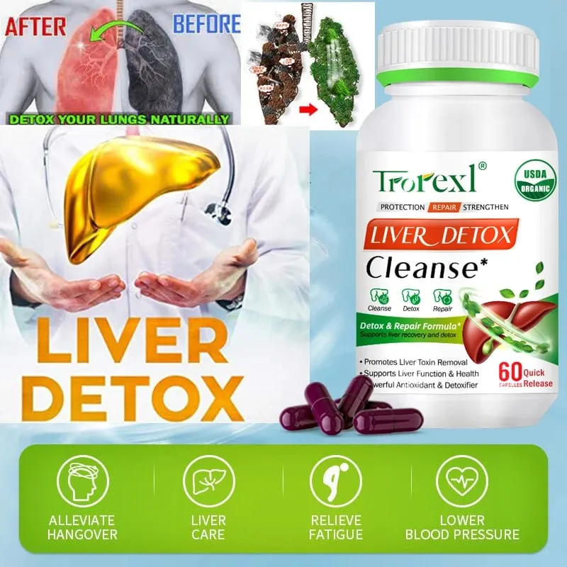 Capsule disintossicanti per la pulizia del fegato Supporto per il fegato per la salute Pillole riparatrici per la pulizia del colon Prevengono la cirrosi del fegato grasso A base di erbe naturali
