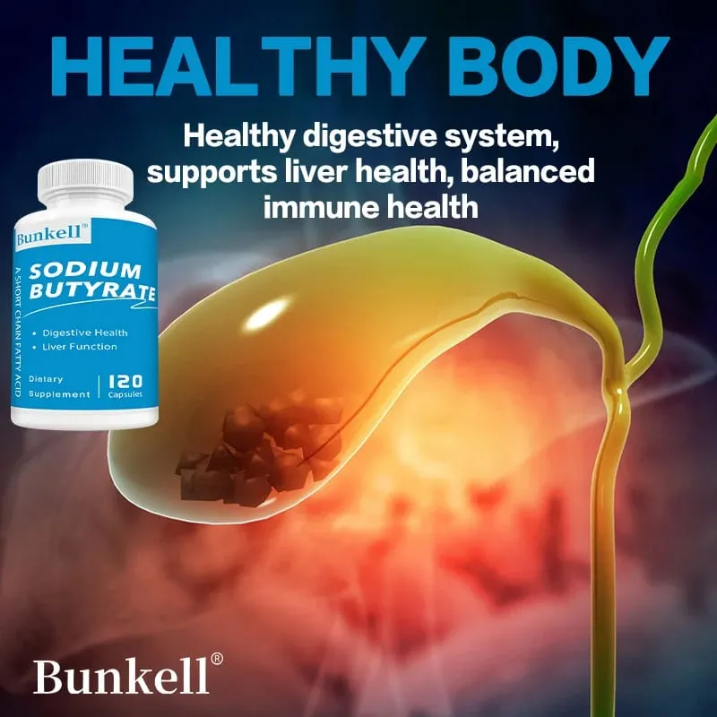 Sodium Butyrate Gut Health Supplement Postbiotic for Gut Stomach & Digestive Gut Wellness 120 Vegan Capsules — image 2