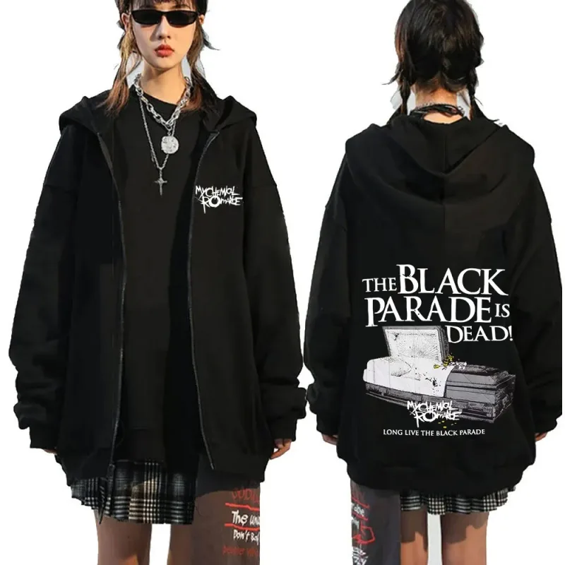 Rock Band My Chemical Romance Mcr Dead Zipper Hoodie Black Parade Punk Emo Zip Up Sweatshirt Men Fashion Vintage Hip Hop Hoodies — image 23