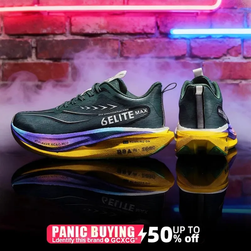 Men Running Shoes Carbon Board Speciality Marathon Sports Breathable Lightweight Women's Comfortable Athletic Nonskid Sneakers — image 1
