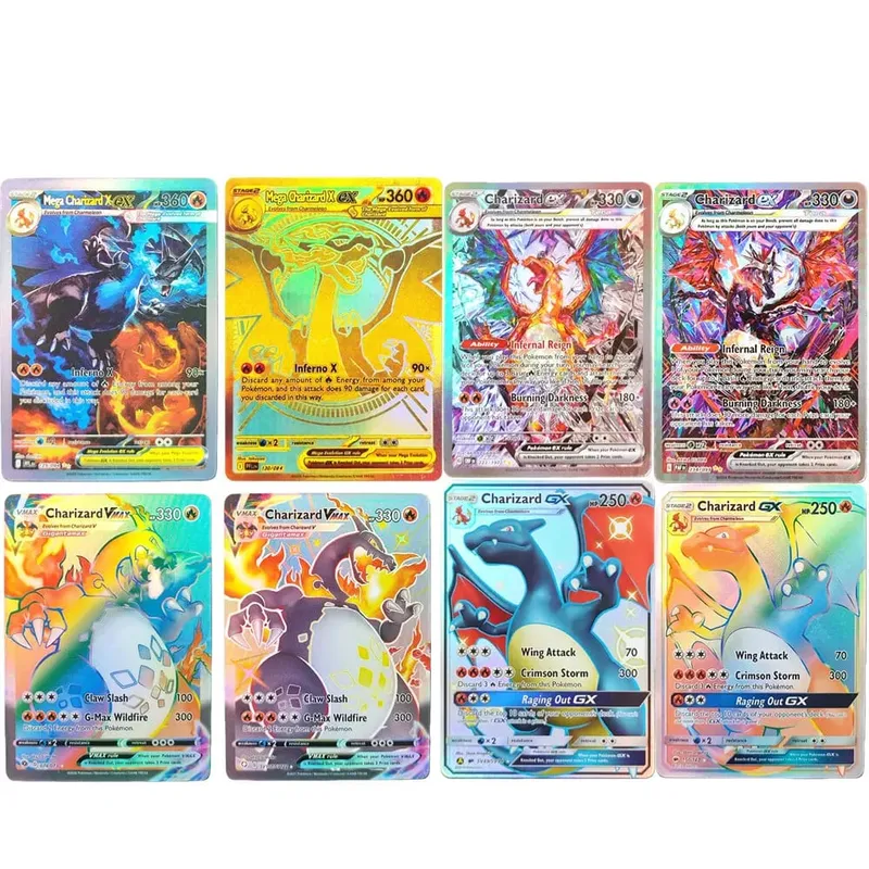 DIY Pokemon Cards Mega Charizard X EX PFL EN 130/094 125/094 Hyper Rare Collectibles PTCG Trading Card — image 11