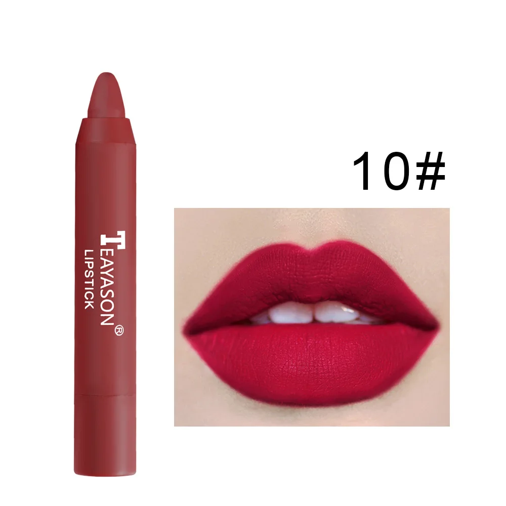 Penna per rossetto nudo albicocca impermeabile sexy rosso marrone rossetto opaco tinta contorno labbra fodera trucco duraturo tazza antiaderente cosmetici